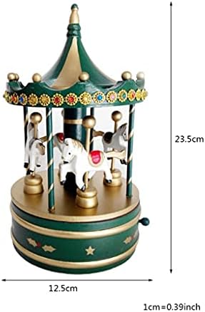 ZGJHFF drveni klasični muzički karusel muzička kutija slatki božićni ukrasi (boja: d, veličina