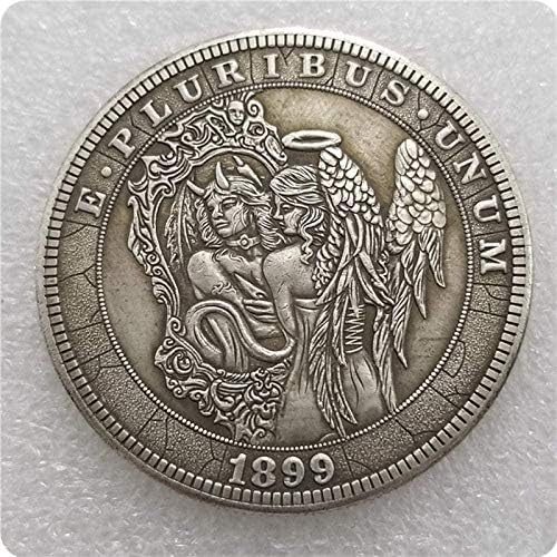 1899 Američki lutajući novčić posrebren antički srebrni dolar kopija poklon za njega