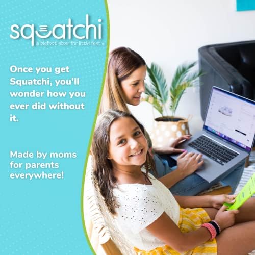 Squatchi Shoe Sizer za bebu, malu djecu & djecu - kućni uređaj za mjerenje stopala, kupite cipele na mreži sa tačnom mjernom tablicom