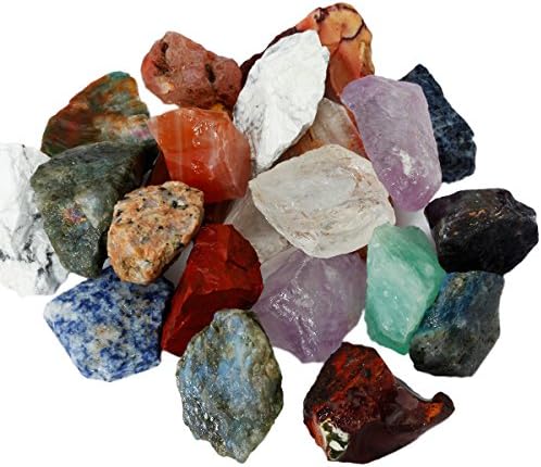 Sunyik paket od 2 prirodne sirove ctystal kamenja, asortirani kamenje grubi rock kristala i 7 set rogosti kamenja i 7 čakra