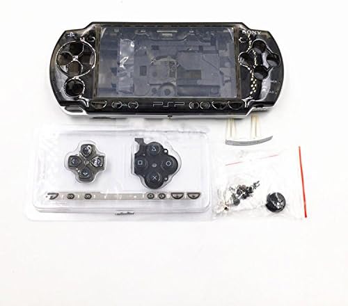 Zamjena poklopca futrola s punim kućištem sa vijcima za tipke za PSP 2000 PSP2000-CLEAR CRNI