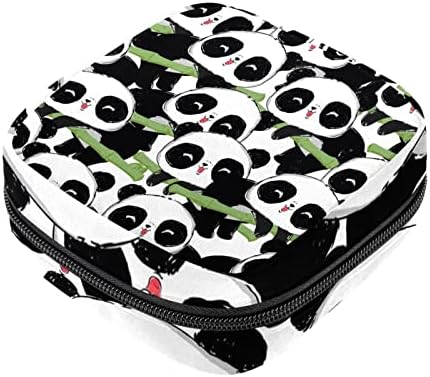 Panda bambus uzorak higijenski ulošci torba za pohranu prijenosni period Kit torba jastučići za menstrualnu čašicu torba sa patentnim zatvaračem torbica za higijenske uloške za žene Teen djevojke dame