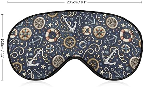 Crtani brodski uzorak maska ​​za spavanje očiju za spavanje za spavanje sjenilo sjenilo s podesivim slovom elastične