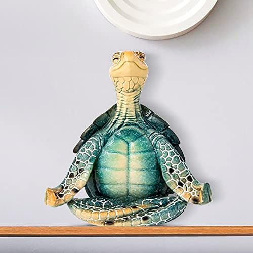Sea kornjača joga figurinska kornjača meditirajući obalnu plažu Početna Dekor 6 1/2 u x 4 1/2 u