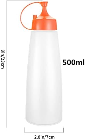 PENGQIMM flaše sa čepovima,flaša za ceđenje sosa od 500 ml,flaša za ceđenje od 4 kom, gornji kontejneri