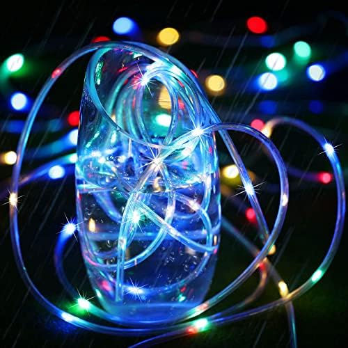 Solarne lampice za užad na otvorenom, 33ft 100 LED svjetlucave žice IP65 vodootporna rasvjeta unutrašnja Vanjska Fairy Firefly svjetla za karnevalske dekoracije za Dan Svetog Patrika