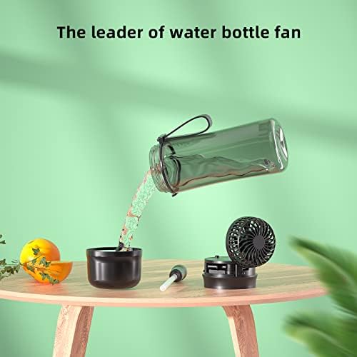Handfan ventilator za flašu vode 20oz BPA flaša za vodu bez vode sa slamkom i filterom,2600mah punjiva kapa za flašu Mini ručni ventilator