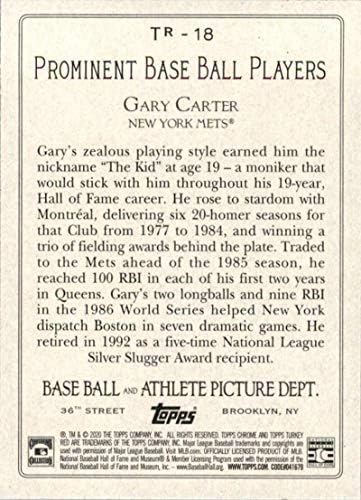 Ažuriranje gornjeg dijelova 2020. Turska crvena 2020 # TR-18 Gary Carter New York Mets MLB Baseball kartica NM-MT