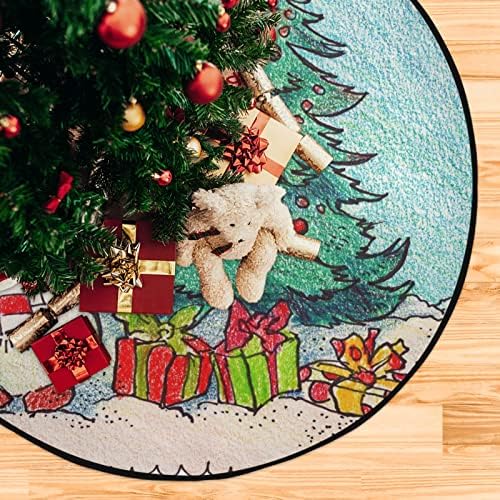 Funny Winter Snjegović Božić Xmas Tree Mat suknja Vodootporna, božićna stablo Pokloni stalka za stalku za sve prilike Novogodišnje dobavljač za odmor ukrasi ukrasi