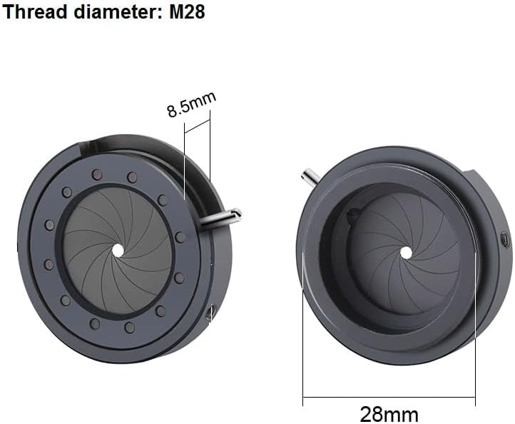 Beeyng Lab Microscope Accessories Prečnik otvora blende 1,2-18 mm podesiv M28 navoj metalni zum