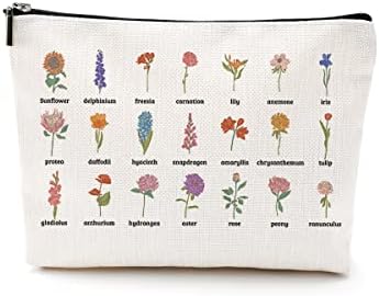 Ovfhus Retro torba za šminkanje cvijeća kozmetička putna torba hipi pokloni Botanički divlji cvijet