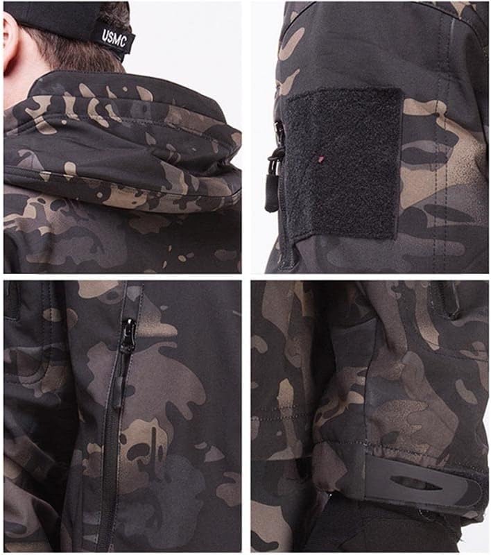 Taktička kapuljača Softshell jakna na otvorenom sportove kamuflažnog kaputa borbena odjeća BDU Airsoft