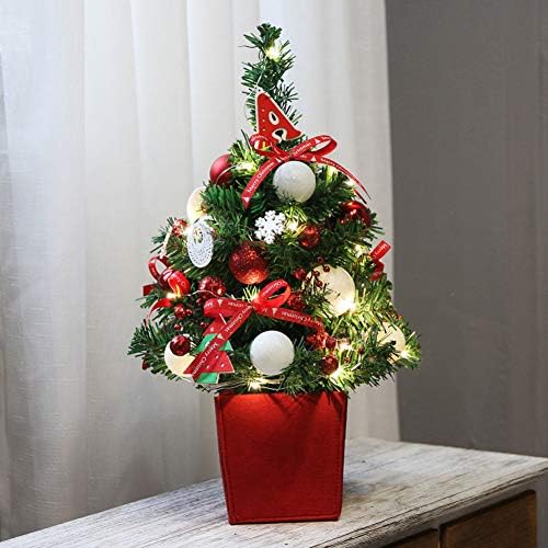 Yumuo tabletop mini božićno drvce, 45cm pre-krevetna xmastog borova za borove za kućne uredske prodavnice i hotele ukras-zlato 45cm
