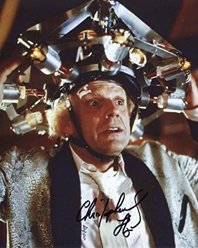 Christopher Lloyd potpisao / autograđen natrag u budućnost 8x10 sjajna fotografija prikazuje doc braon.