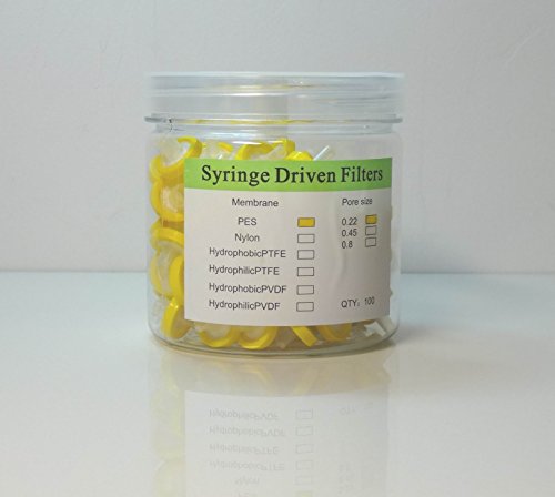 100pcs filteri za špriceve za jednokratnu upotrebu, PES, 0.22 µm, 13mm, 1.3 cm, HPLC