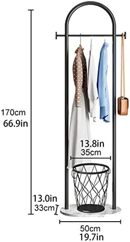 Stalak za odjeću Organizator modernog stalka za kapute sa mramornom bazom 19,7 inča gornji stalak za odjeću prijenosni stalak za odjeću metalna cijev stalak za odjeću za vješanje odjeće