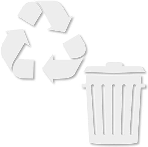 Vinyl Friend naljepnica za recikliranje i smeće Logo stil 2 simbol za organiziranje kanti za smeće