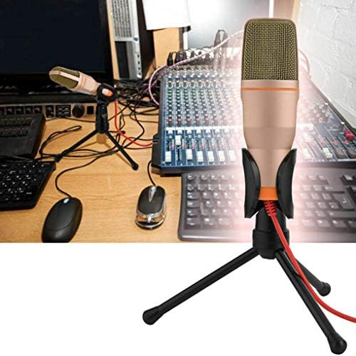 Uxzdx ručni mikrofon profesionalni 3.5 mm Jack žičani zvuk Stereo mikrofon sa postoljem Stativ za Desktop računare