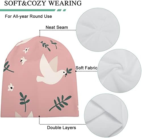 BAIKUTOUAN golubovi cvijeće i lišće Print kapice za muškarce žene sa dizajnom Lobanja kapa