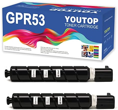 YOUTOP prerađena 2 pakovanja GPR-53 GPR53 Crna kertridža sa tonerom zamena za ImageRunner Advance C3325,C3325i,