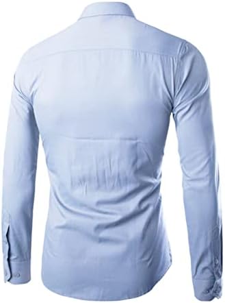 Muška haljina košulja Čvrsti dugi rukav businski gumb dolje majice Regularna fit casual wride fraint Formalna majica