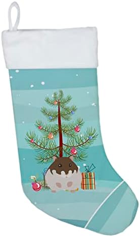 Caroline's bysures CK4452CS Dzungarian Hrčak Merry Božić Božićne čarape, kamin Viseće čarape Božićna sezona Party Decor Decor porodice Dekoracije za odmor,