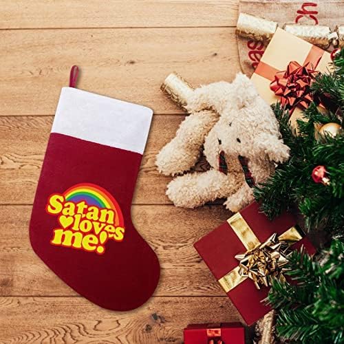 Sotona me voli personalizirano božićno čarapa Xmas kamin porodične zabave Viseće ukrase