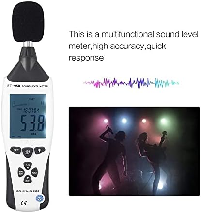 UxZDX Cujux Professional Meter zvuka sa podatkovnim zvukom DB decibel Tester sa USB interfejsom i automatskom LCD pozadinskom osvetljelu