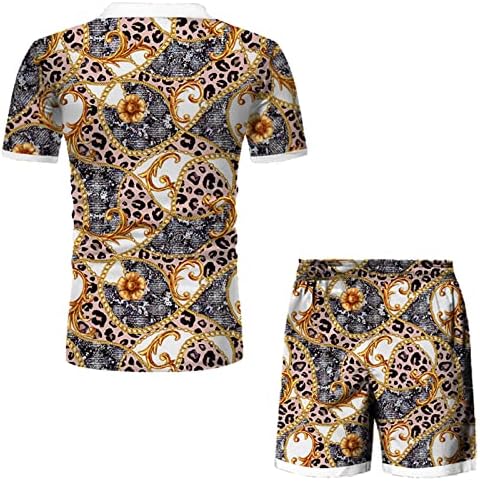 Narhbrg patipper Polo Tee majice i kratke hlače za muške luksuzne uzorak tiskane sportske havajske