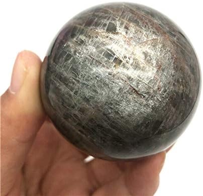 Seewoode AG216 1pc Natural Black Moonstone Kvarcne sfere polirane kuglice Izlečenje Dekor Poklon Prirodni