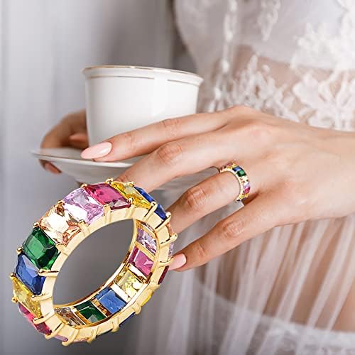 2023 Novi angažman okrugli rez Zirkoni Žene vjenčani prstenovi nakit za žene za žene Full Diamond Dame