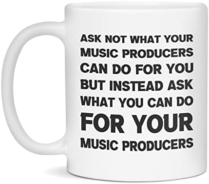 Smiješan sarcastic poklon za muzički proizvođači ne pitajte, 15-uncu bijelo