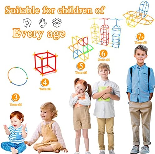 RAINBOW TOYFROG građevinske slamke i konektori - STEM blokovi građevinske igračke za dječake