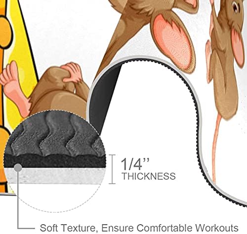 Siebzeh mišji sir Slice Premium Thick Yoga Mat Eco Friendly gumeni zdravlje & amp; fitnes non Slip Mat za sve