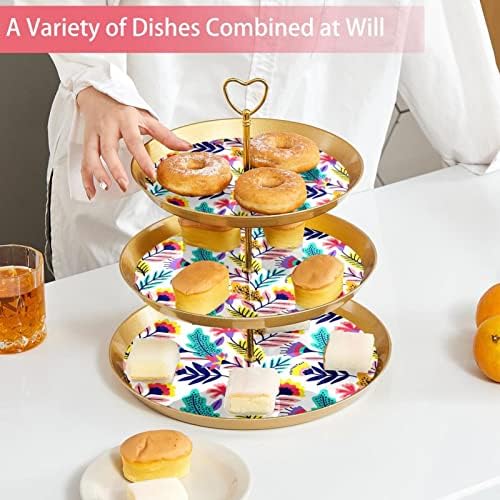 Stalci za torte Set od 3, šareni cvjetni postolje za prikaz stola za desert Cupcake stalak za vjenčanje Baby