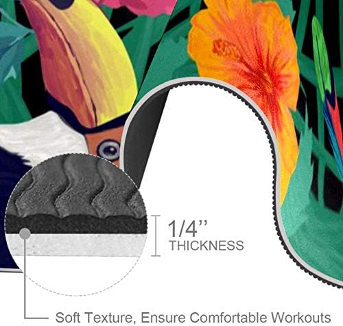 Siebzeh Tropical papagaji Toucans Premium Thick Yoga Mat Eco Friendly Rubber Health & amp; fitnes Non Slip Mat za sve vrste vježbe joge i pilatesa