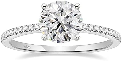 Eamti 1.2 CT Moissanite prstenovi 925 Sterling Silver zaručnički prstenovi za žene okruglog reza obećavaju vjenčano