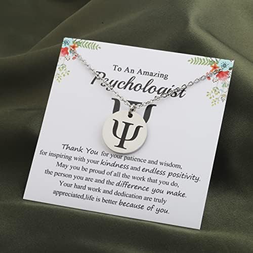 Wsnang psiholog ogrlica Psihologija psiholog Psi simbol ogrlica Hvala psihoterapeut pokloni