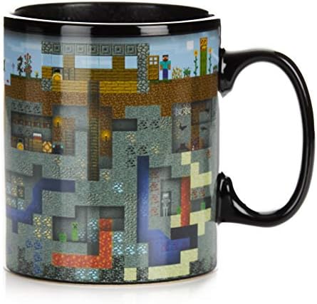 Minecraft XL Promjena toplote Travel Caffe ili čaj - Paladon Velika kafa 550ml sadrži minu scenu iz