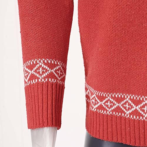Wocachi ružni božićni džemper za muške, dugme s dugim rukavima pleteni kardigan skakači Xmas Reindeer Winter Warm Cardigani