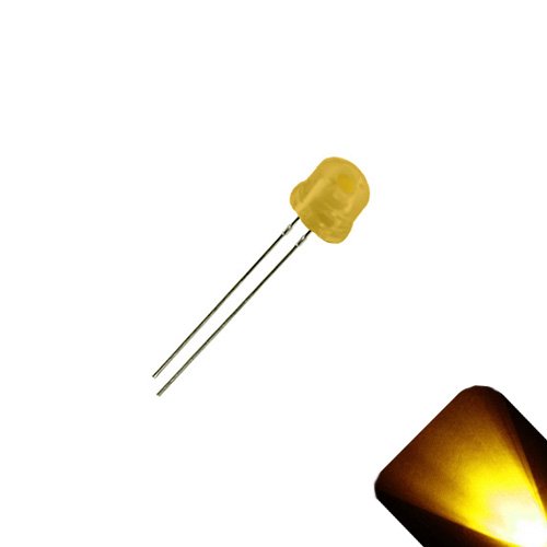 5mm / 4.8 mm difuzni slamnati šešir širokokutni žuti / zlatni LED-široki ugao