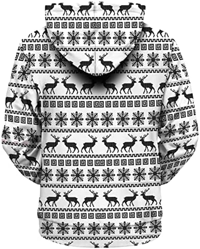 Narhbrg Božićne ružne dukseve za žene, tinejdžerske djevojke slatke grafičke vrhove pulover kapuljača sa kapuljačom za praznične majice