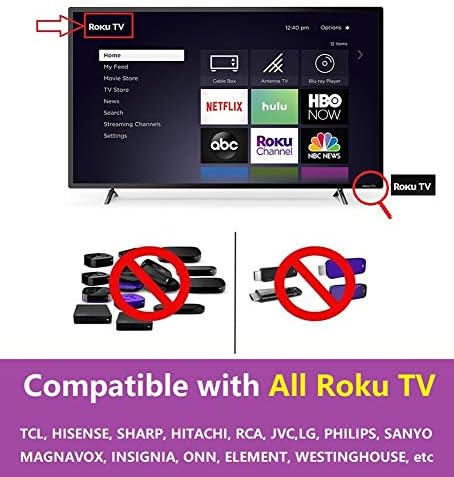 Zamijenjen daljinac za ROKU TV, kompatibilan sa TCL Roku / Hisense Roku / Ofer Roku / Westinghouse