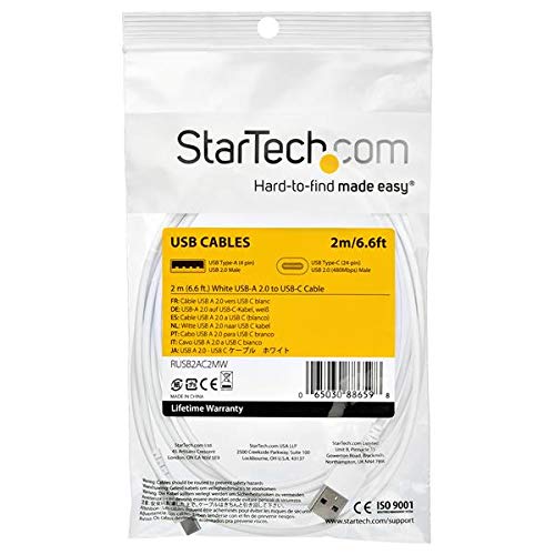 Starch.com 2M USB A do USB C kabl za punjenje - TRAJSKI Brzo punjenje i sinhronizacija USB 2.0 u USB