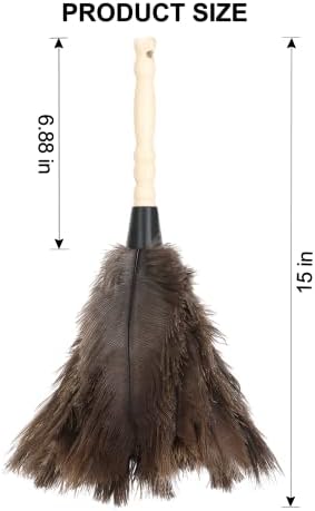 Setsail feather Duster, fluffni prirodni kesički perje za čišćenje drvene ručke ekološki prihvatljive