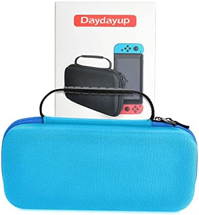 daydayup Switch torbica za nošenje kompatibilna sa Nintendo Switch/Switch OLED, sa 20 kertridža za igre zaštitna torbica za nošenje tvrde ljuske za konzolu & dodatna oprema, plava