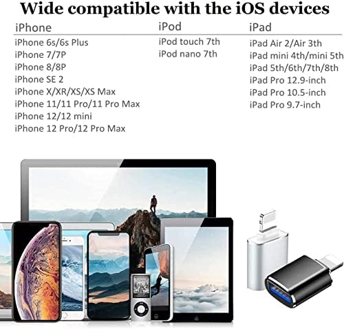 Munja muški na USB3.0 Ženski Adapter OTG kabl [Apple MFi Certified]PAINICA USB OTG Data Sync Converter za iPhone/iPad/iPod