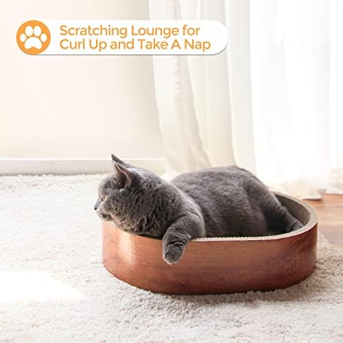 MSBC ovalna grebalica za mačke, Valoviti kartonski jastučić za grebanje, okrugla Sofa za Ležanje za mačke,