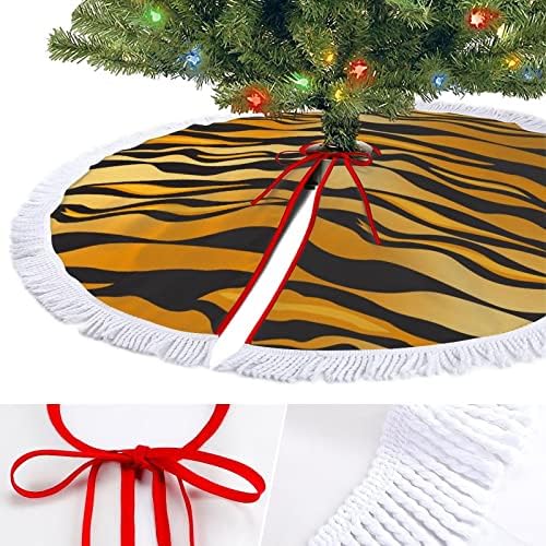 Vektorski suknja za božićnu suknju u obliku tigra za zabavu za praznike sa tasseel čipkom