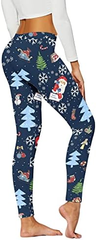 ZDFER božićne joge hlače za žene, podizanje ruku Xmas Santa Claus Ispis Workhing gamaše Tržeće kontrole joge